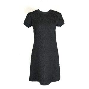 ZARA Woman Black Embossed Dress Small